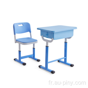 Bureau et chaise individuelles réglables de classe bon marché